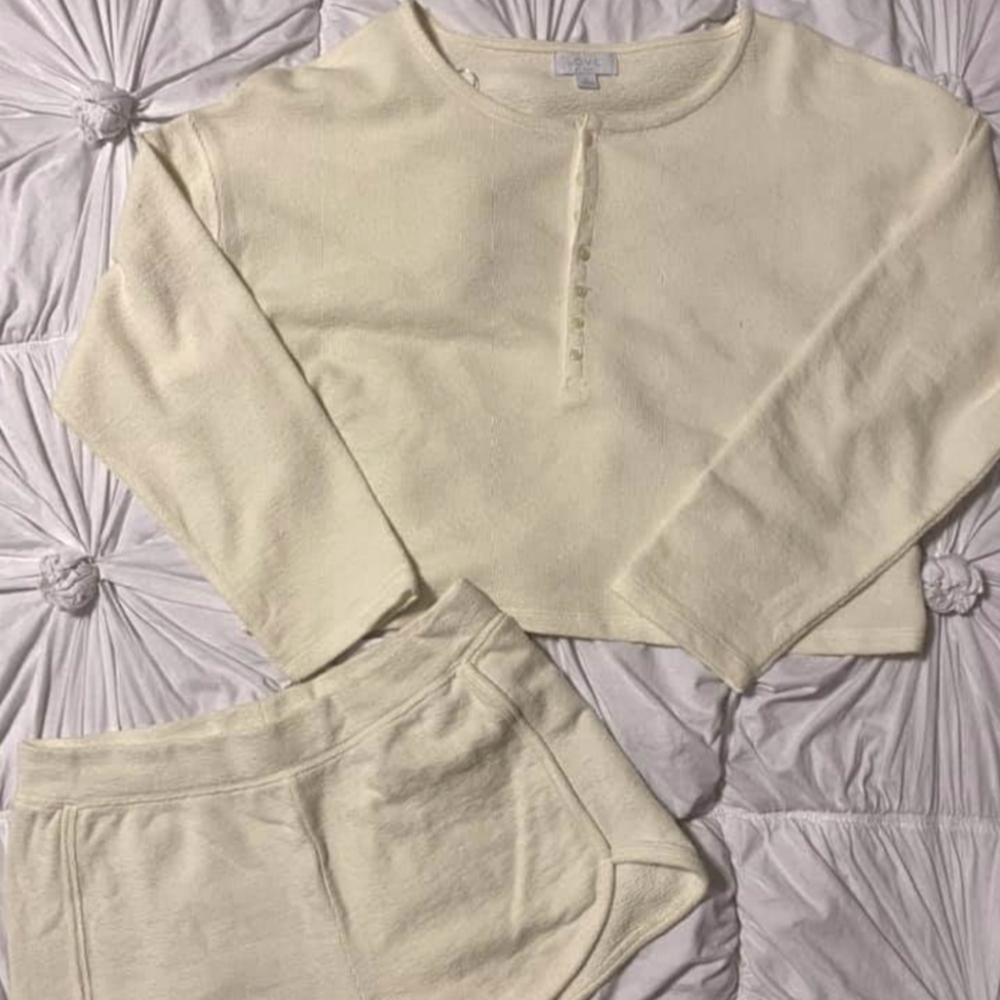 Gap size small two piece crop top lounge set